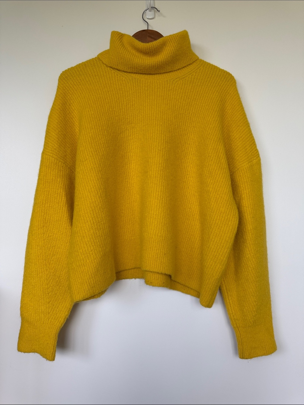 Weekday Bright Yellow Knit Turtleneck